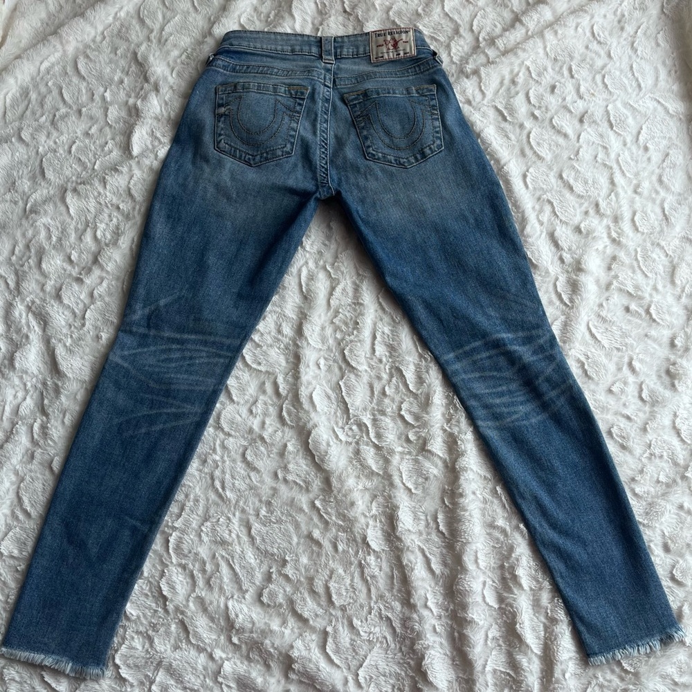 True Religion Jeans Jennie Curvy Skinny Jeans Vintage Wash Women’s Size 27